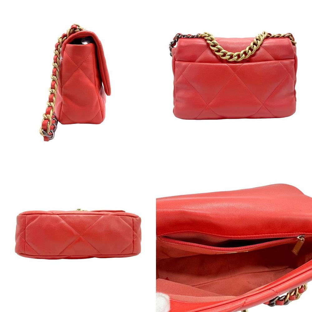 Chanel Pink Leather Bag 19 Shoulder Crossbody